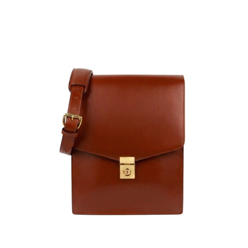 Lock Messenger Bag in harness belting leather