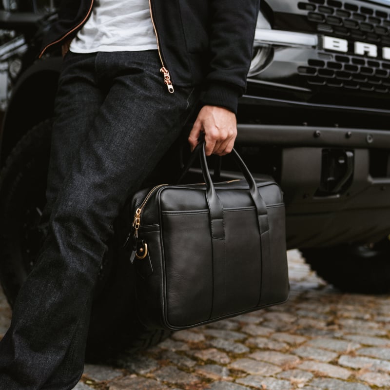 Commuter Briefcase - Limited in smooth tumbled leather