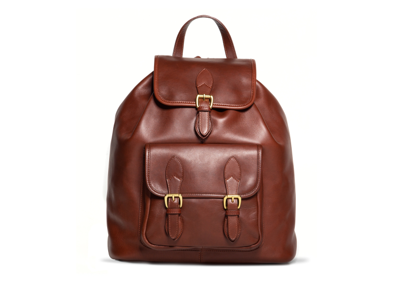 Classic Backpack-Chestnut in smooth tumbled leather