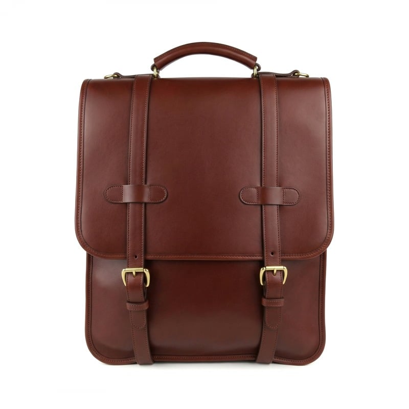 English Backpack in smooth tumbled leather
