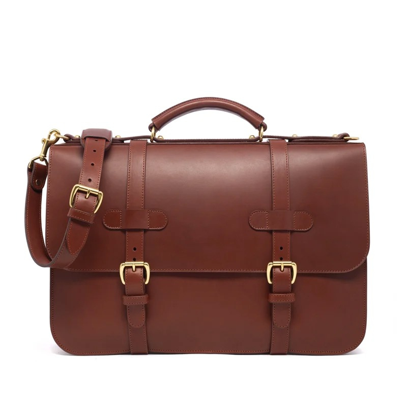 English Briefcase - Limited in harness belting leather