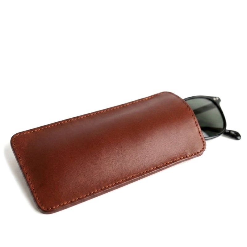 Eye Glass Case in smooth tumbled leather