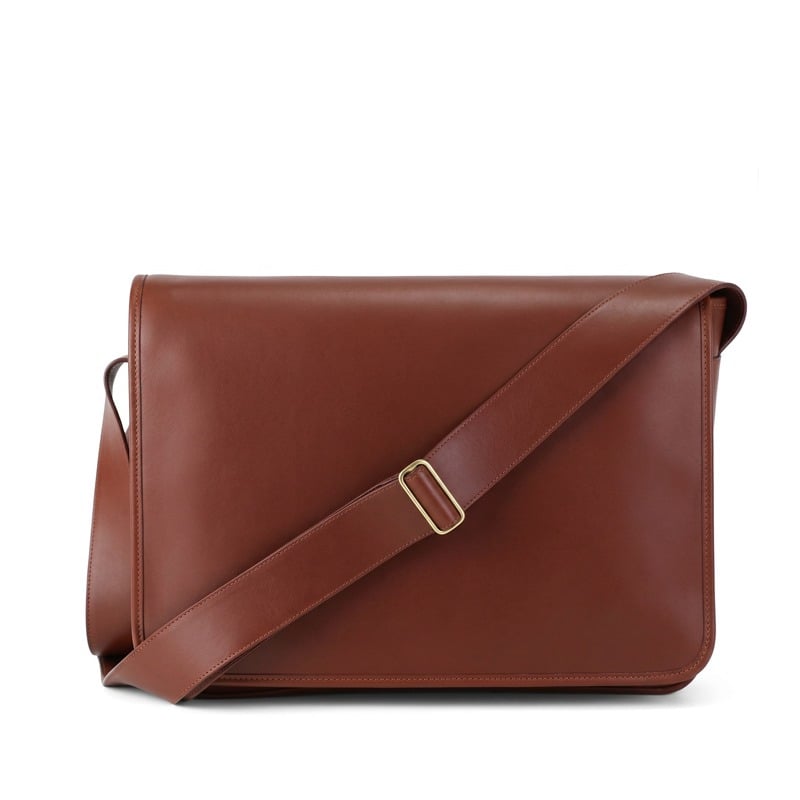 Messenger Bag in smooth tumbled leather
