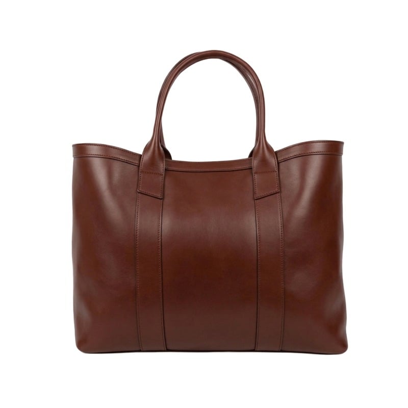 Signature Working Tote in smooth tumbled leather
