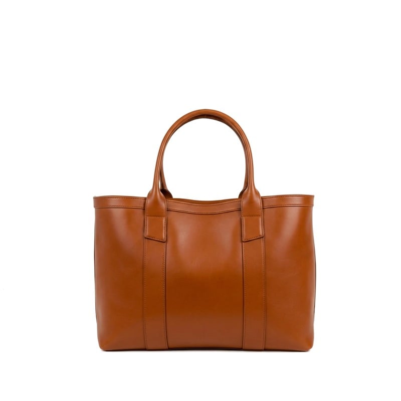 Small Working Tote in smooth tumbled leather