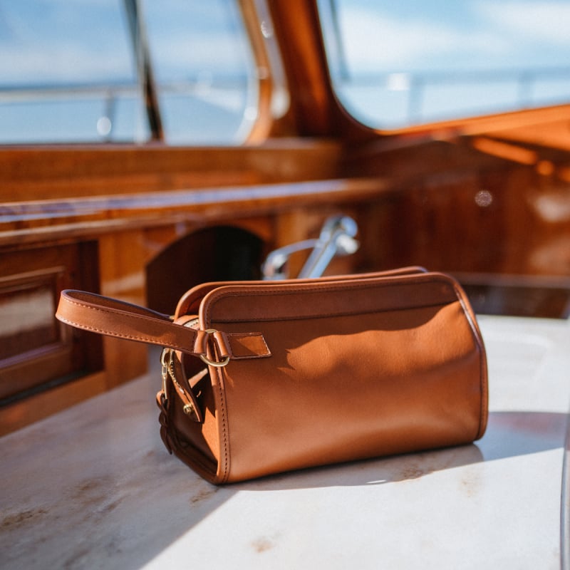 Small Travel Kit  in smooth tumbled leather