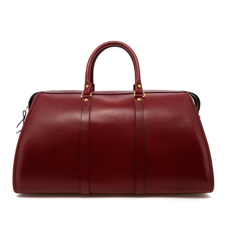 Hampton Duffle - Maroon - Belting Leather in 