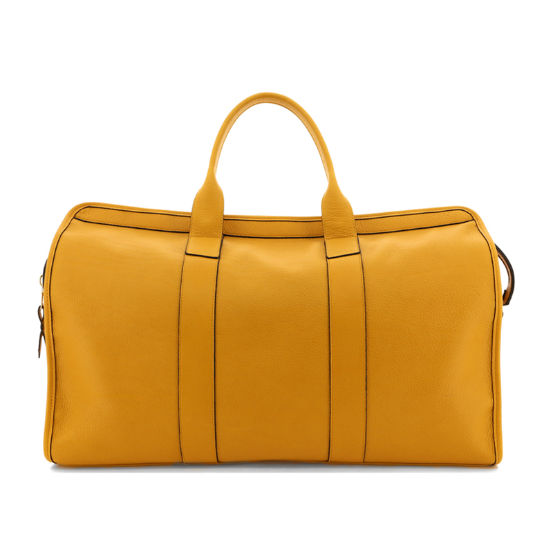 Signature Travel Duffle - Mustard - Grey Interior - Tumbled in 