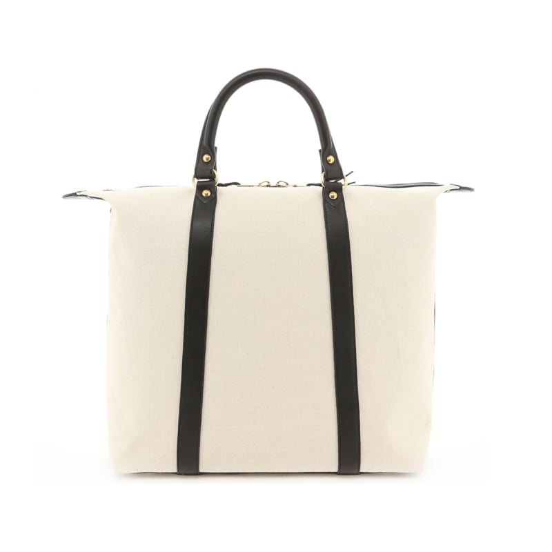 Hampton Tote - Natural / Black Trim - 18oz Canvas in 