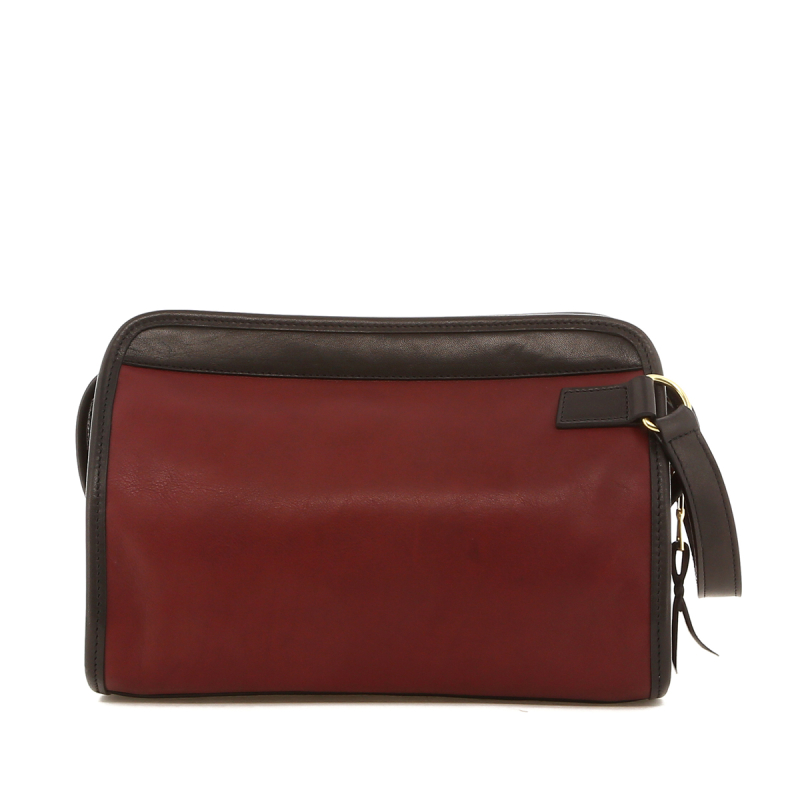Large Travel Kit - Windsor Wine/Black - Tumbled Leather in 