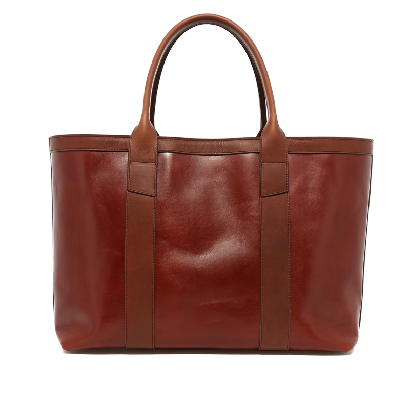 Large Working Tote - Cinnamon/Mink -Tumbled Leather - Brown Interior  in 