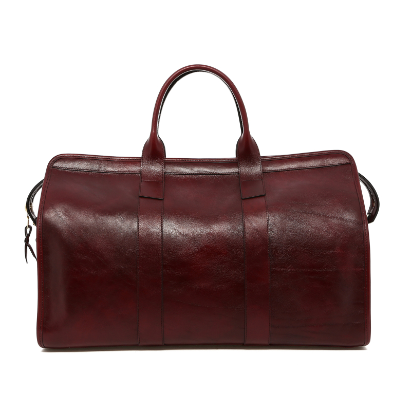 Signature Travel Duffle - Glossy Port Royal - Tumbled Leather - Linen Interior  in 