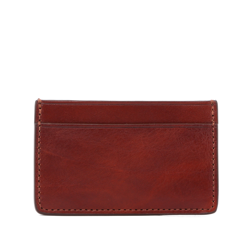 Mini Card Wallet - Henna - Tumbled Leather in 