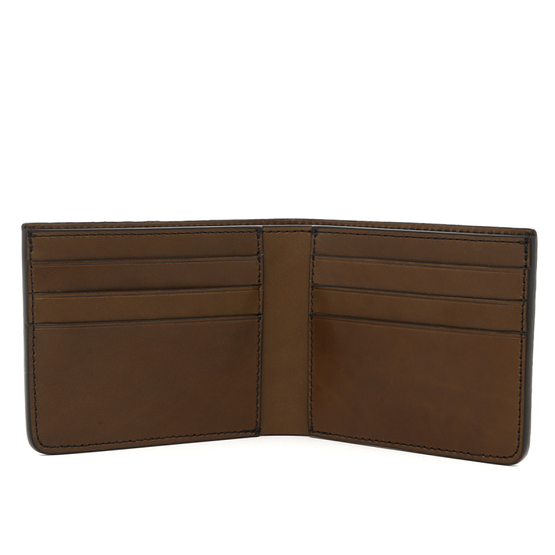 Bifold Wallet - Orange Alligator/Olive Belting  in 