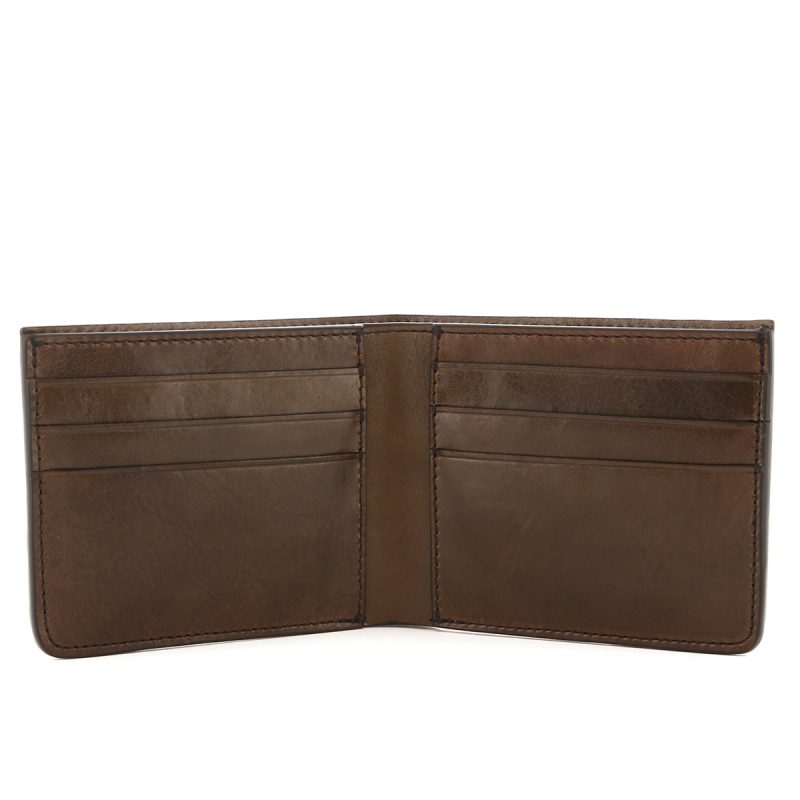 Bifold Wallet - Orange Alligator/Glossy Olive Belting  in 