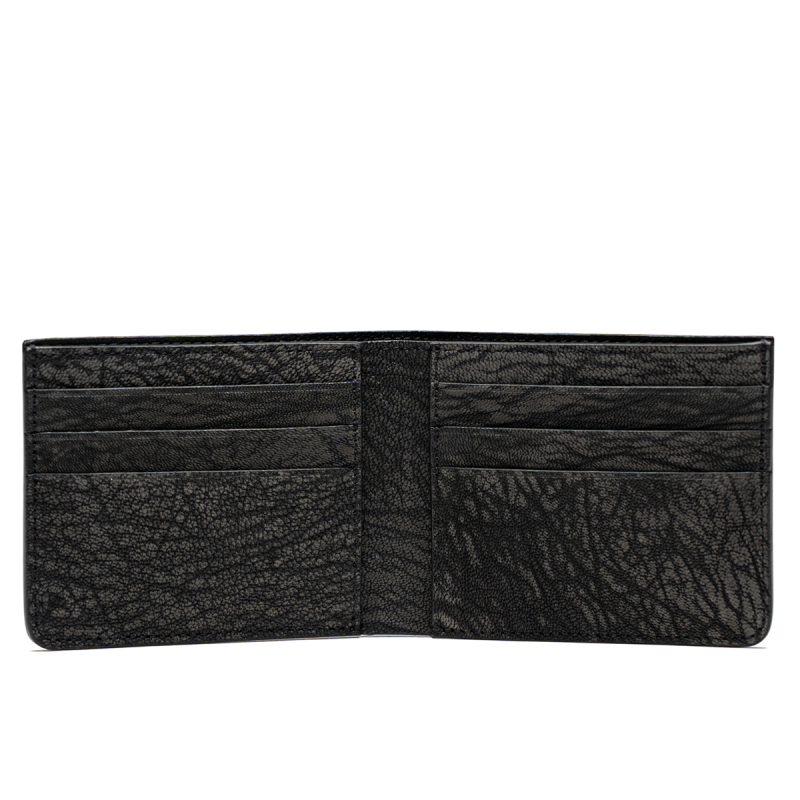 Bifold Wallet - Slate/Black - Nubuck Goatskin - Black Interior  in 
