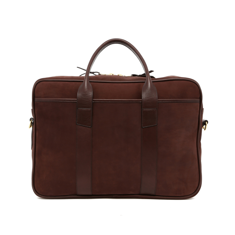 Commuter Briefcase - Smooth Coffee Bean - Nubuck  in 