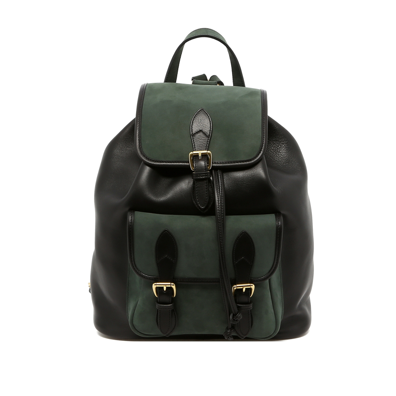 Classic Backpack - Black/Smoke Pine- Tumbled/Nubuck Leather in 