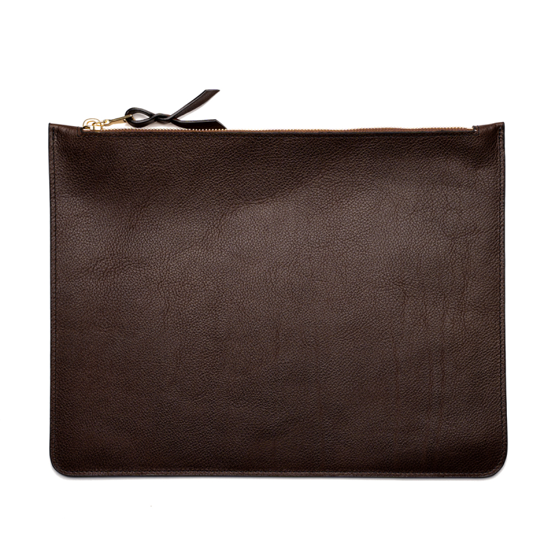 Large Leather Pouch - Pinecone - Tumbled Leather   in 