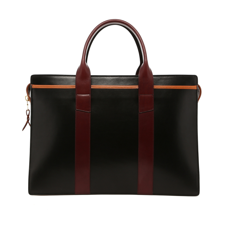 Double Zip-Top - Black/Maroon/Tan - Belting in 