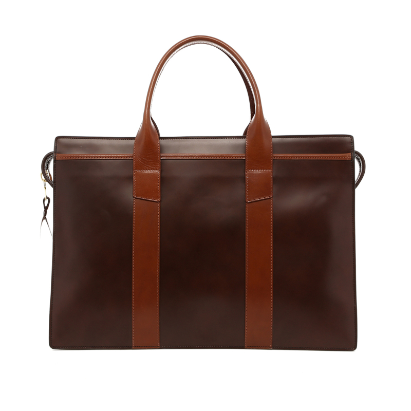 Double Zip-Top - Fudgesickle/Caramel - Smooth Leather in 