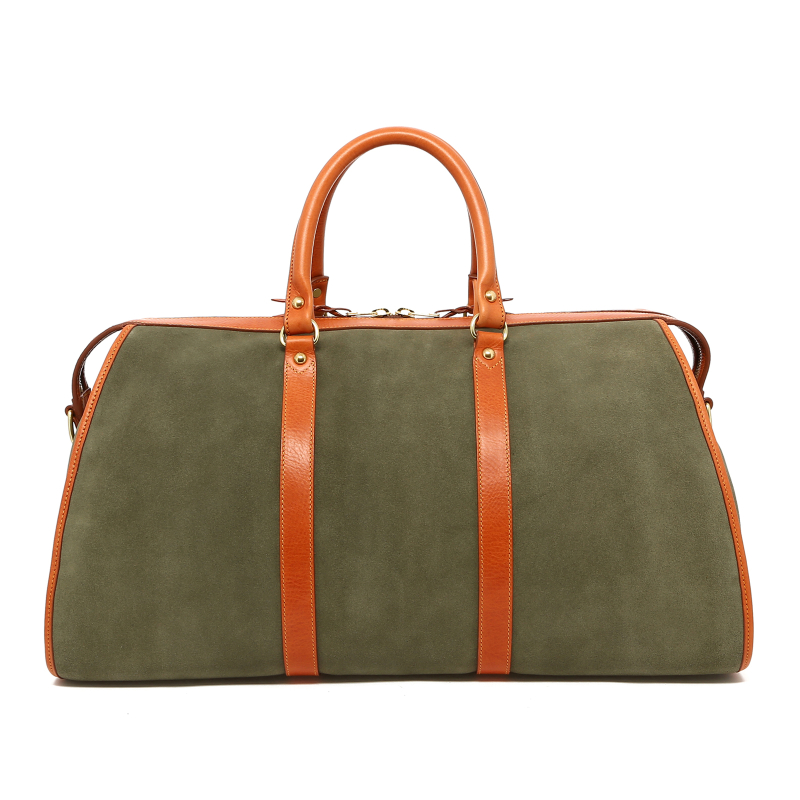 Hampton Duffle - Misletoe Suede/Golden Tan - Linen Interior  in 