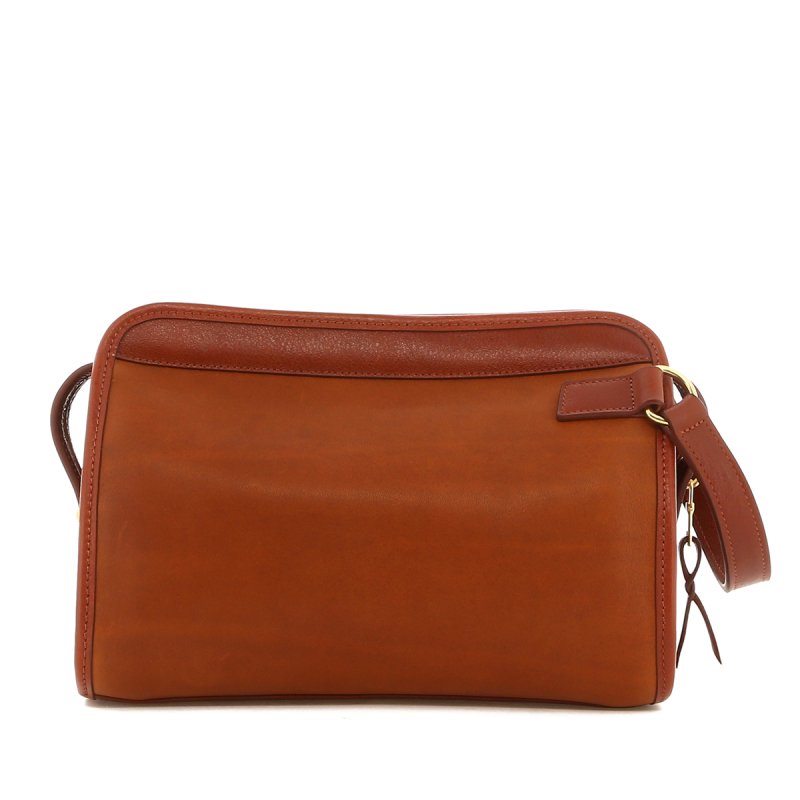 Large Travel Kit - Chipmunk/Russet - Tumbled Leather -Dark Olive Canvas in 
