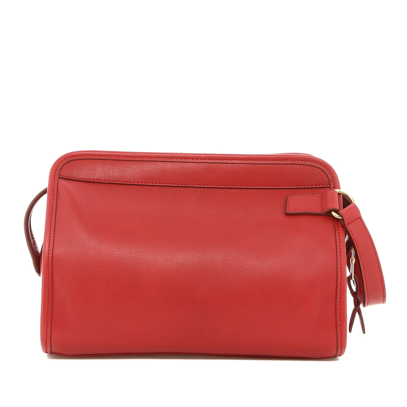 Large Travel Kit - Red - Tumbled Leather - Navy Interior  in 