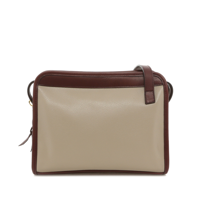Blazer Bag - Feather Gray/Burgundy - Tumbled Leather - Royal Navy Sunbrella  in 