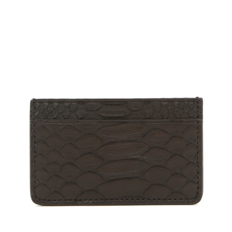 Mini Card Wallet - Black Python in 