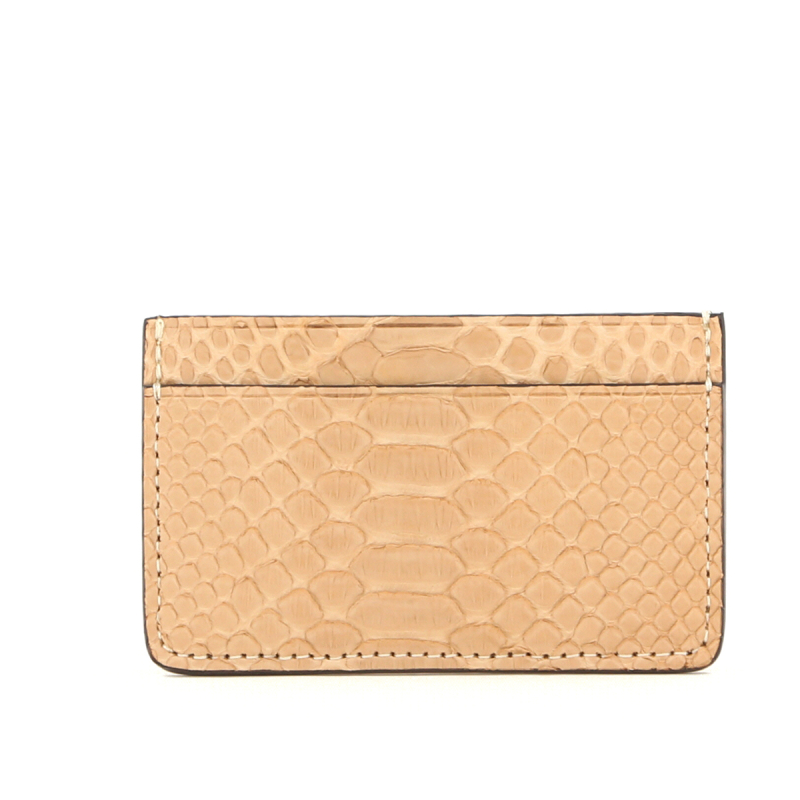 Mini Card Wallet - Cream Python in 