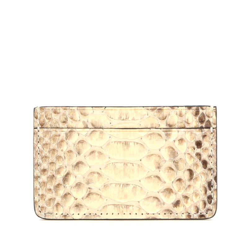 Mini Card Wallet - Natural Python in 