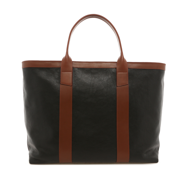 Signature Working Tote - Black/Chestnut - Tumbled - Black Cordura
 in 