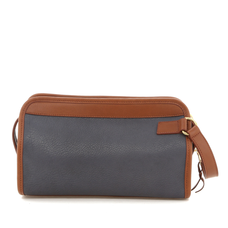 Small Travel Kit - Bluestone/Cognac - Goatskin  in 