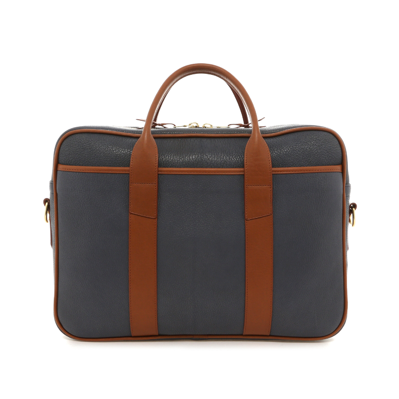 Commuter Briefcase - Bluestone/Cognac - Goatskin
 in 