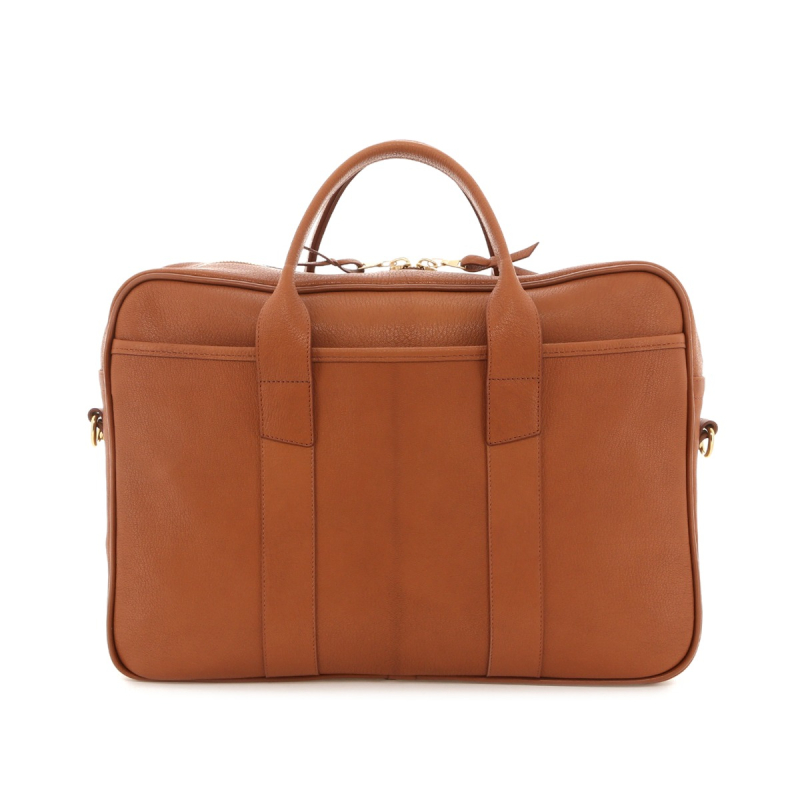 Commuter Briefcase - Camel - Goatskin in 