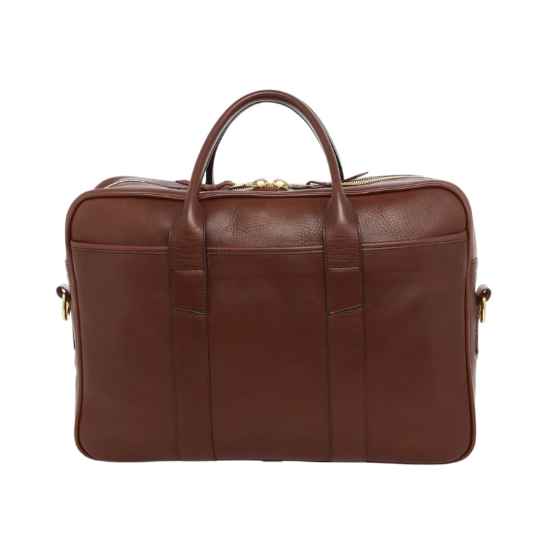 Commuter Briefcase - Mustang Brown/Chestnut Tabs - Tumbled Leather in 