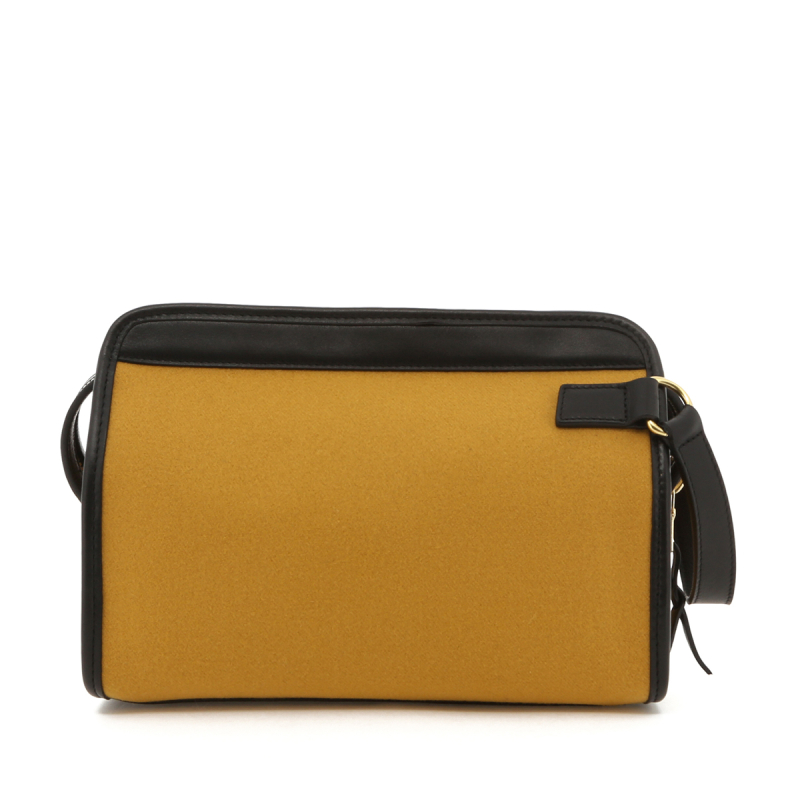 Large Travel Kit - Ochre Felt / Black Trim - Grey Cordura Interior in 