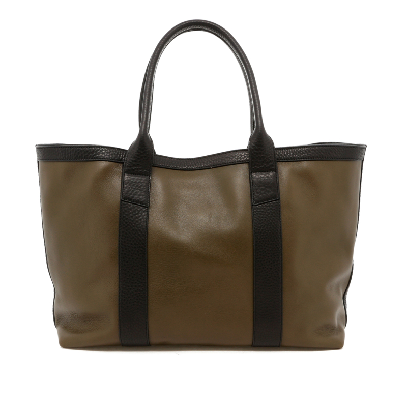 Large Working Tote - Olive / Black Trim - Blue Cordura Interior in 