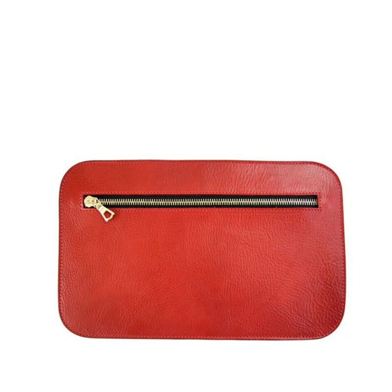 Small Zip Case in smooth tumbled leather