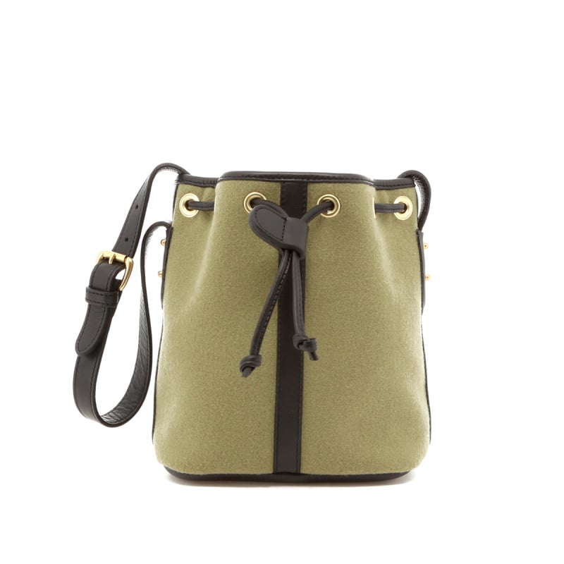 Bucket Bag - Sage Felt / Black Trim in 
