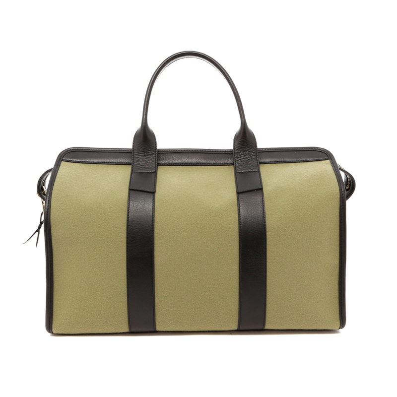 Small Travel Duffle - Sage/Black Trim - Felt - Grey Cordura Interior in 