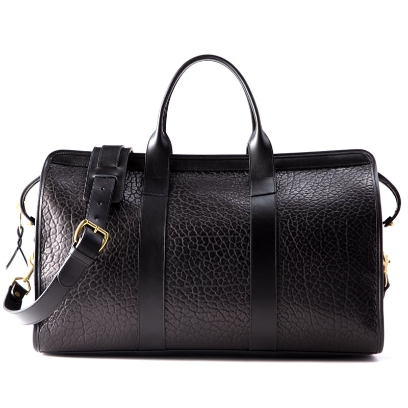 Signature Travel Duffle  in shrunken grain leather