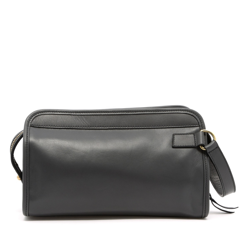 Small Travel Kit - Grey - Tumbled Leather in 