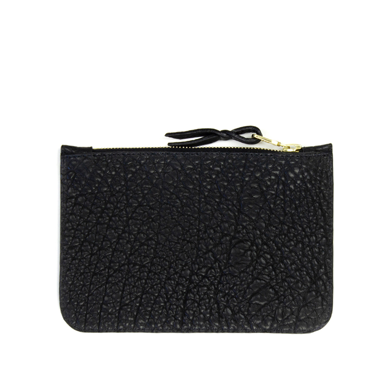 Small Zipper Pouch Black Bison in 