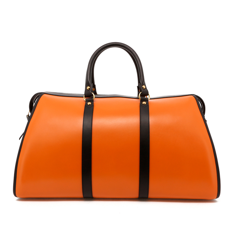 Hampton Duffle - Tan/Black Trim - Belting Leather in 