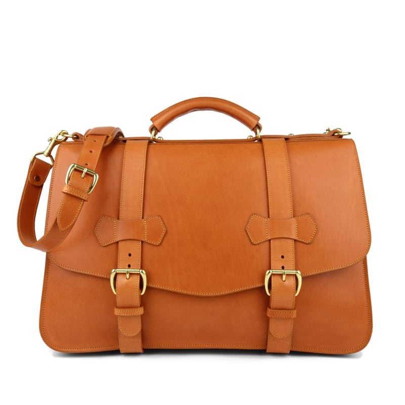 Small Lawyer's Briefcase in harness belting leather