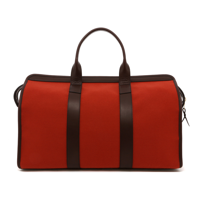 Signature Travel Duffle - Terracotta/Chocolate Belting Trim - Felt in 