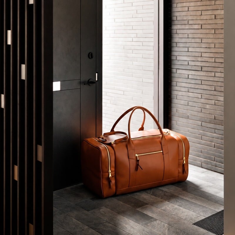 Voyager Duffle in smooth tumbled leather