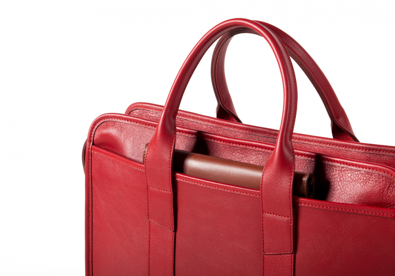 Leather Zipper Briefcase for Men Handmade Briefcase Frank Clegg